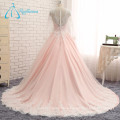 A-line China Supplier Encaje Illusion Bodice vestido de novia venta